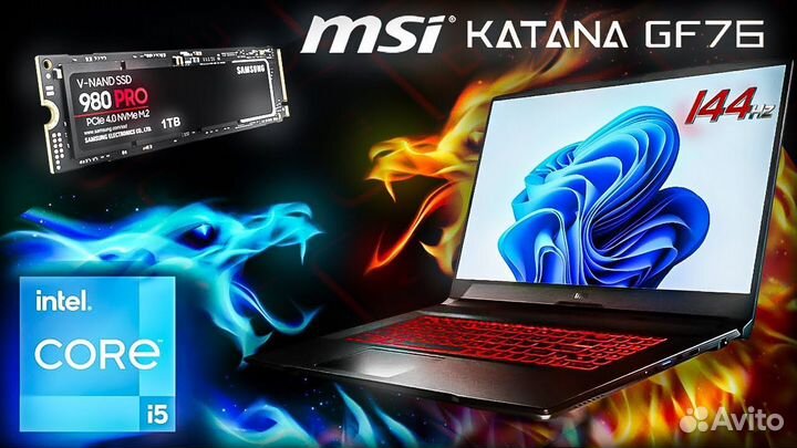 Игровой ноутбук RTX 3060 MSI katana,acer predator