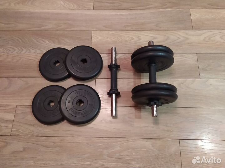 Гантели разборные MBBarbell по 22 кг (вес одной)