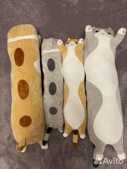 Мягкая игрушка кот-батон / хаски-батон