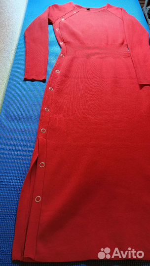 Платье вязаное женское длинное