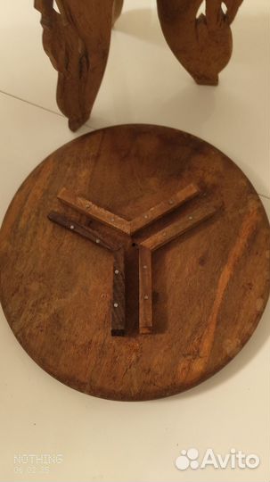 Табуретка Индия, ручная работа, массив дерева