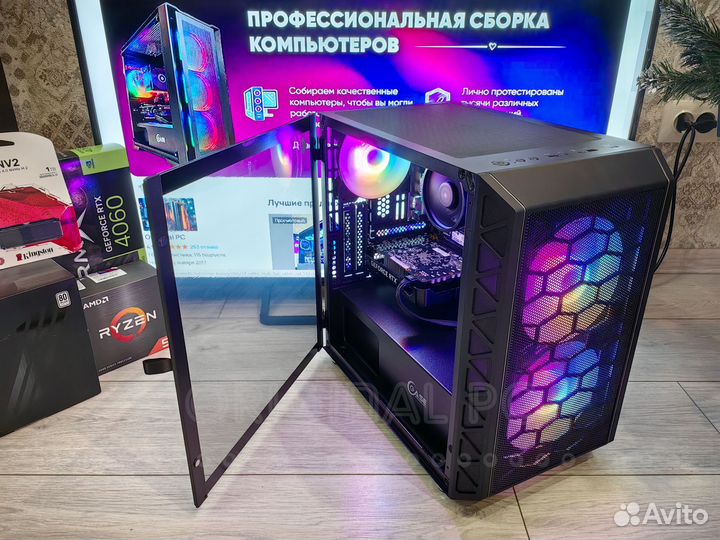 Ryzen 5500 + RTX 4060. Полностью новый игровой пк