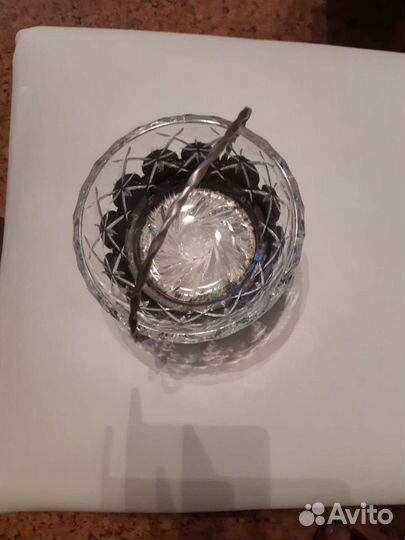 Хрустальная корзинка-конфетница