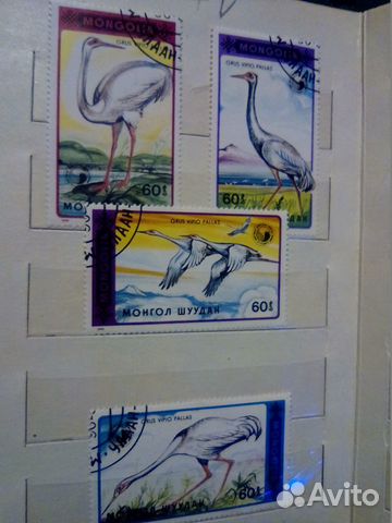 Марки - птицы монгол шуудан