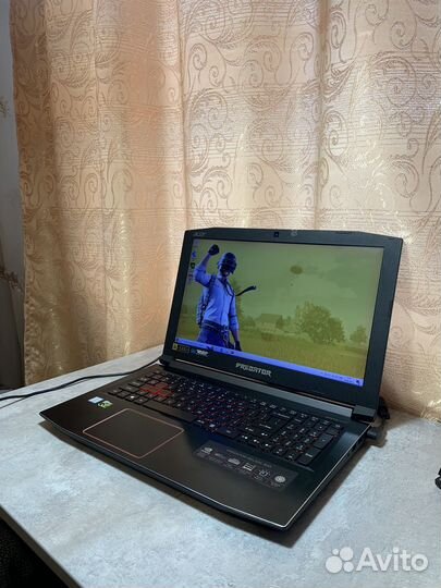 Игровой ноутбук Acer predator i7 8750h / 144hz