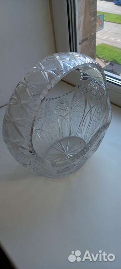 Большая хрустальная ваза 