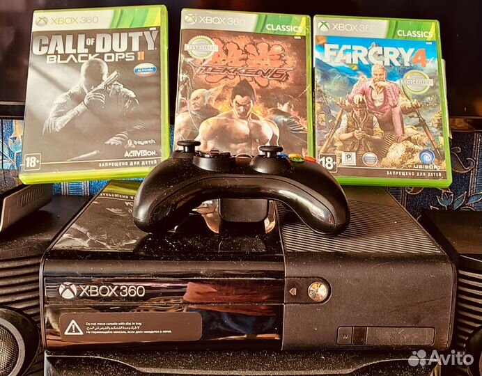 Хбох 360 е + 3 игры джойстик