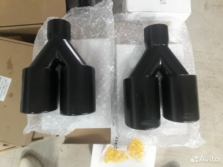 Насадки черные двойные BMW 5 G30 F10 BMW X3