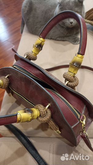 Сумка натуральная кожа коричневая