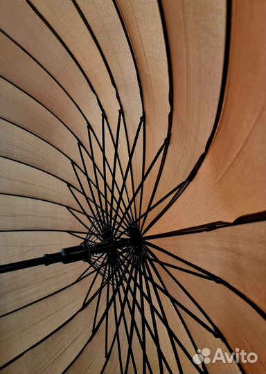 Зонт трость новый семейный кожаная ручка крюк