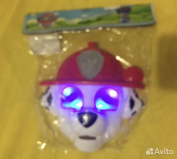 Маска щенячий патруль Маршал и Гонщик