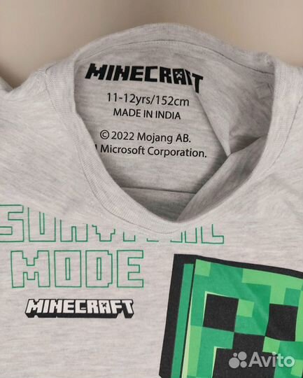 Пижама minecraft на 152 см primark