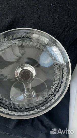 Конфетница на ножке стекло СССР