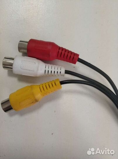 Кабель миниджек 3.5 (jack с видео) на 3 тюльпана