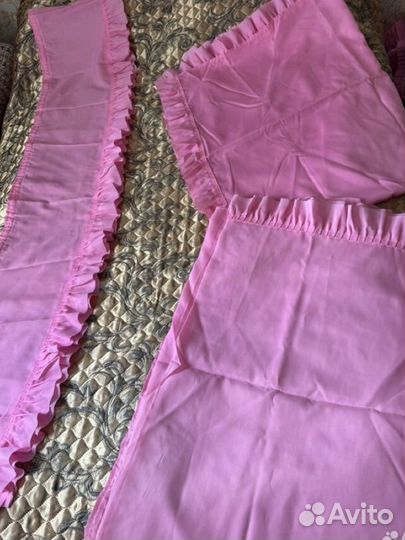 Шторы и покрывало комплектом б/у