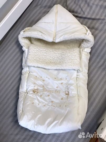 Зимний конверт на выписку, в коляску, санки