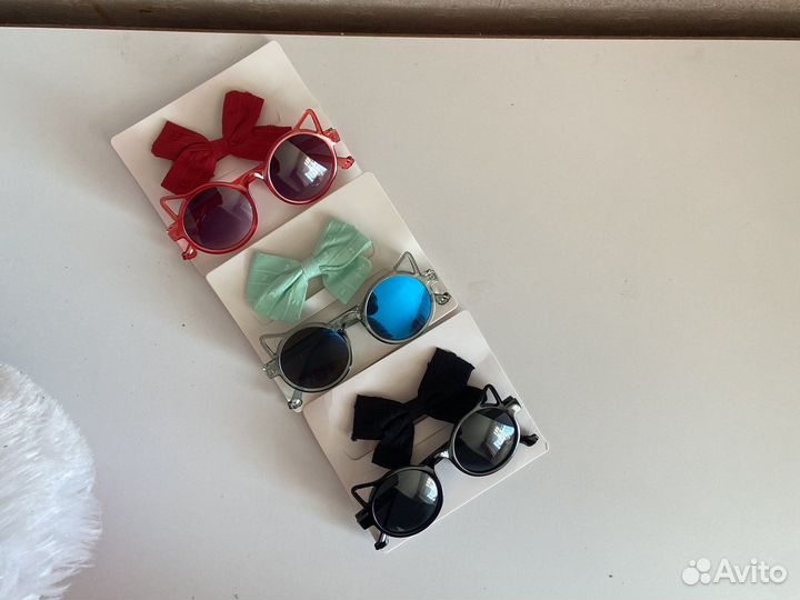 Набор детские солнечные очки + повязка на голову