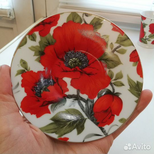 Кофейный набор из фарфора Elan Gallery серия Маки