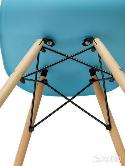 Стул в стиле eames DSW,синий, 1 шт