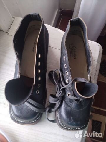 Ботинки лыжные мужские новые кожаные