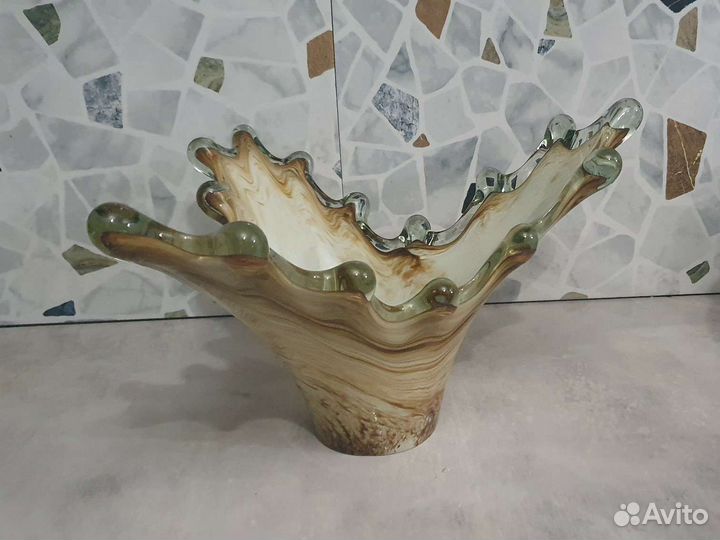 Ваза Медуза. Гутное стекло