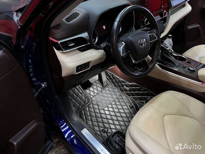 Коврики из экокожи для Toyota Highlander 2021 U70