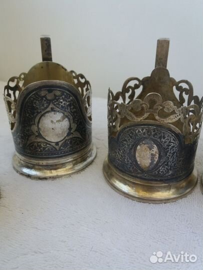 Подстаканники СССР серебро 875