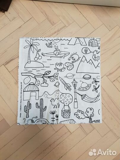 Отрез ткани для раскрашивания