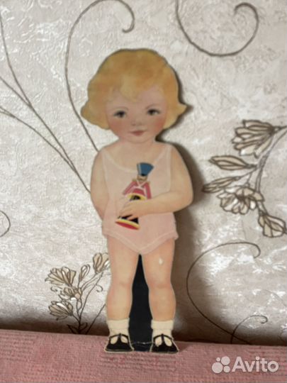 Антикварная бумажная кукла 1938 года