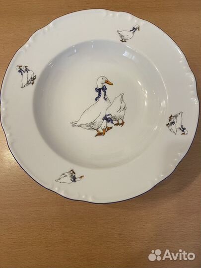 Тарелки Гуси Thun Bohemia, новые, Суповые. 6 шт