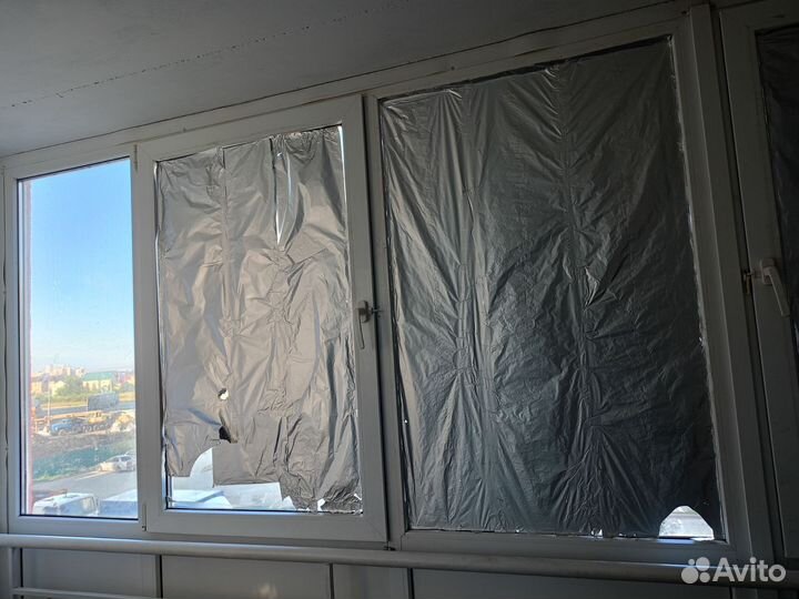 Стеклопакеты двухкамерные, балконая рама