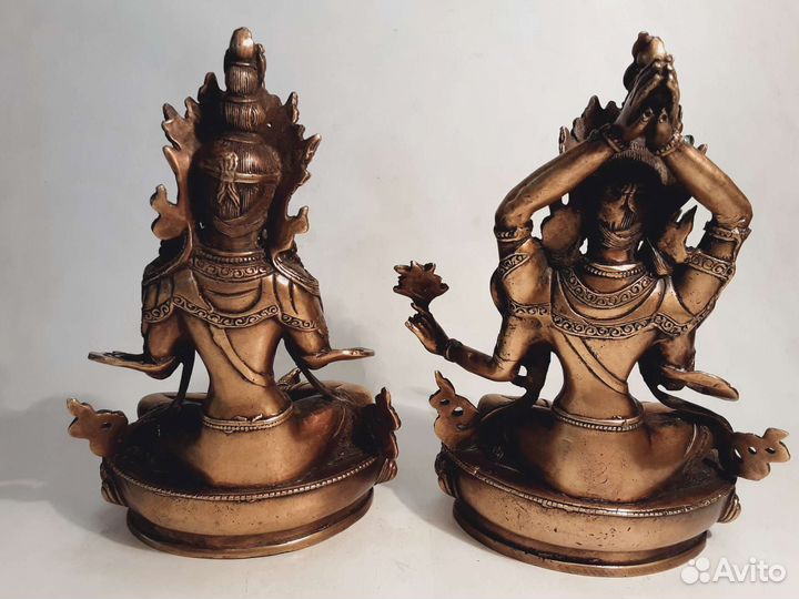 Будды. Бронза. Тибет. Редкие. Большие с бусинами