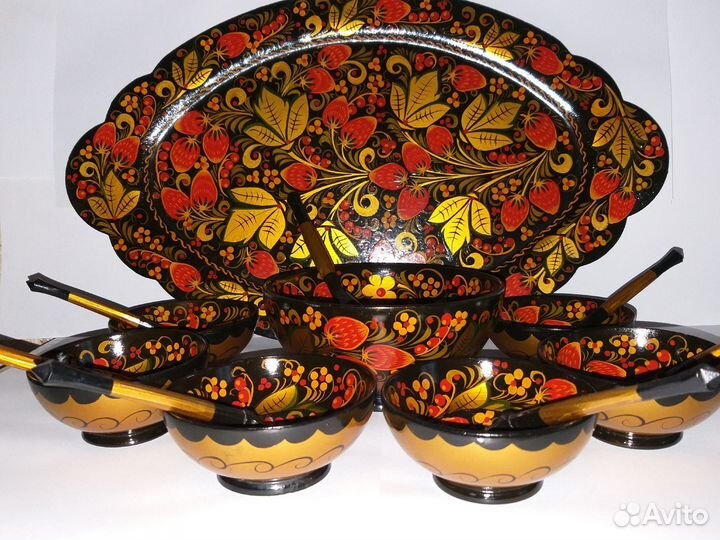 Деревянная посуда хохлома