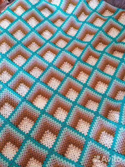 Плед 3д, размер 186 на 146, ручная работа