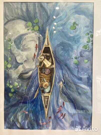 Картина Акварелью Под рамкой