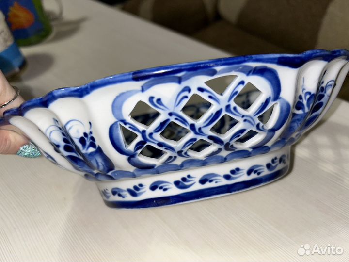 Блюдо новое гжель