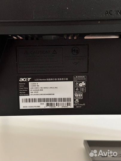 Монитор Acer V193W