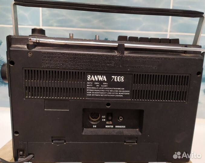 Sanwa 7008 Radio recorder магнитола кассетная 1985