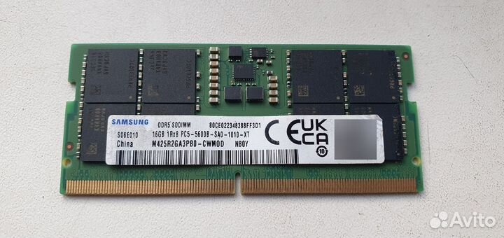 Оперативная память Samsung SO-dimm 16Gb DDR5 5600M