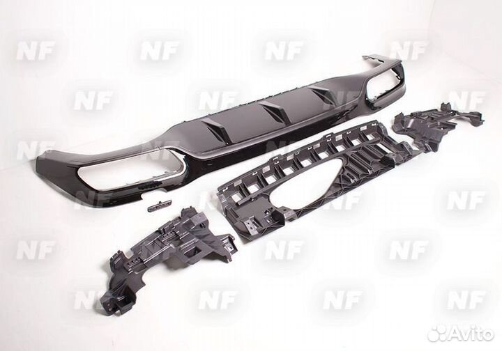 Диффузор 63 AMG черный Mercedes E213