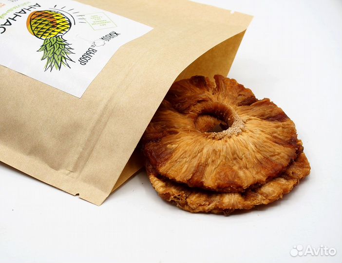 Ананас сушеный натуральный, без сахара