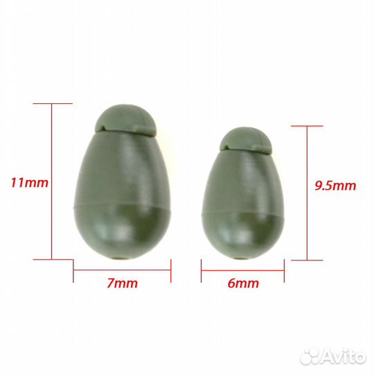 Быстросменные рыболовные бусины Hirisi зеленый #7