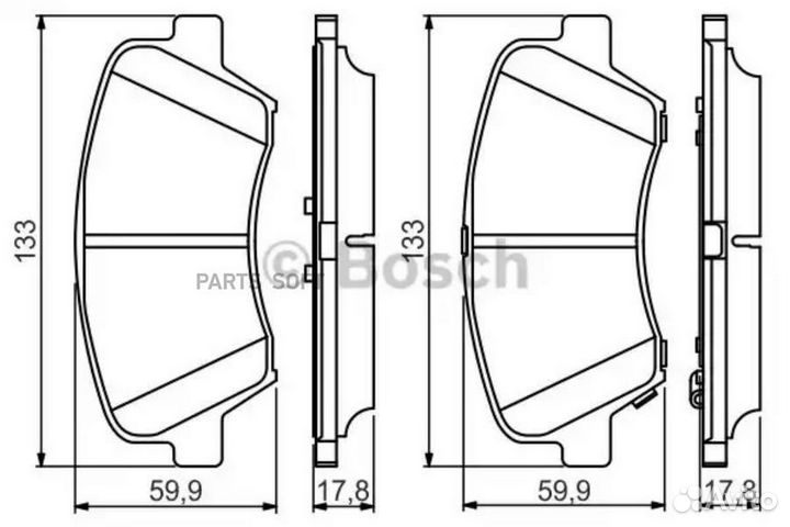 Bosch 0986495343 К-т дисков. тормоз. колодок