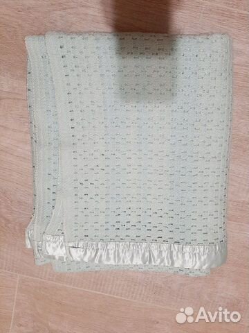Плед вязаный детский/ Покрывало / Одеяло