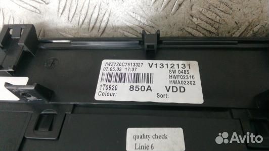 Щиток приборов volkswagen touran (1T1, 1T2) (LBR16