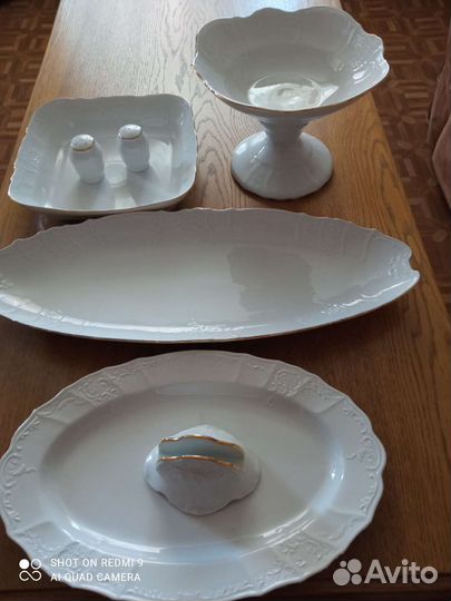 Набор столовой посуды Чехия, золото