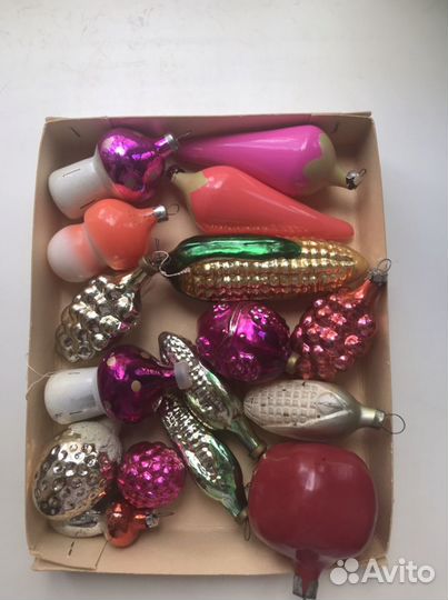 Елочные стеклянные игрушки СССР