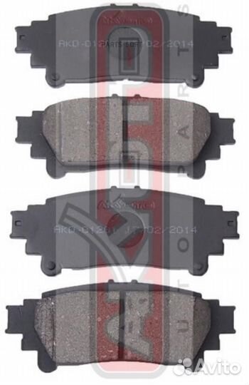 Akyoto AKD-01201 колодки тормозные дисковые задние