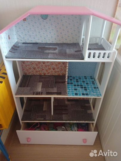 Кукольный домик для барби с мебелью