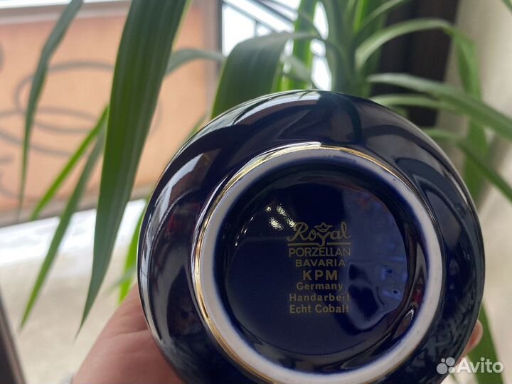 Ваза, кобальт, Германия, кпм